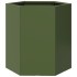 Jardineras hexagonales 2 uds acero verde oliva 46x40x45