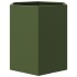 Jardineras hexagonales 2 uds acero verde oliva 46x40x45