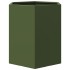 Jardineras hexagonales 2 uds acero verde oliva 46x40x45