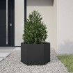 Jardinera hexagonal acero negra 69x60x45 cm