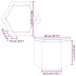 Jardinera hexagonal acero negra 69x60x45