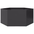 Jardinera hexagonal acero negra 104x90x45