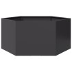 Jardinera hexagonal acero negra 104x90x45 cm