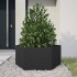 Jardinera hexagonal acero negra 104x90x45