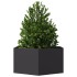 Jardinera hexagonal acero negra 104x90x45