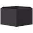 Jardinera hexagonal acero negra 104x90x45