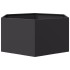 Jardinera hexagonal acero negra 104x90x45