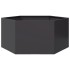 Jardinera hexagonal acero negra 104x90x45