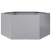 Jardinera hexagonal acero galvanizado 104x90x45 cm