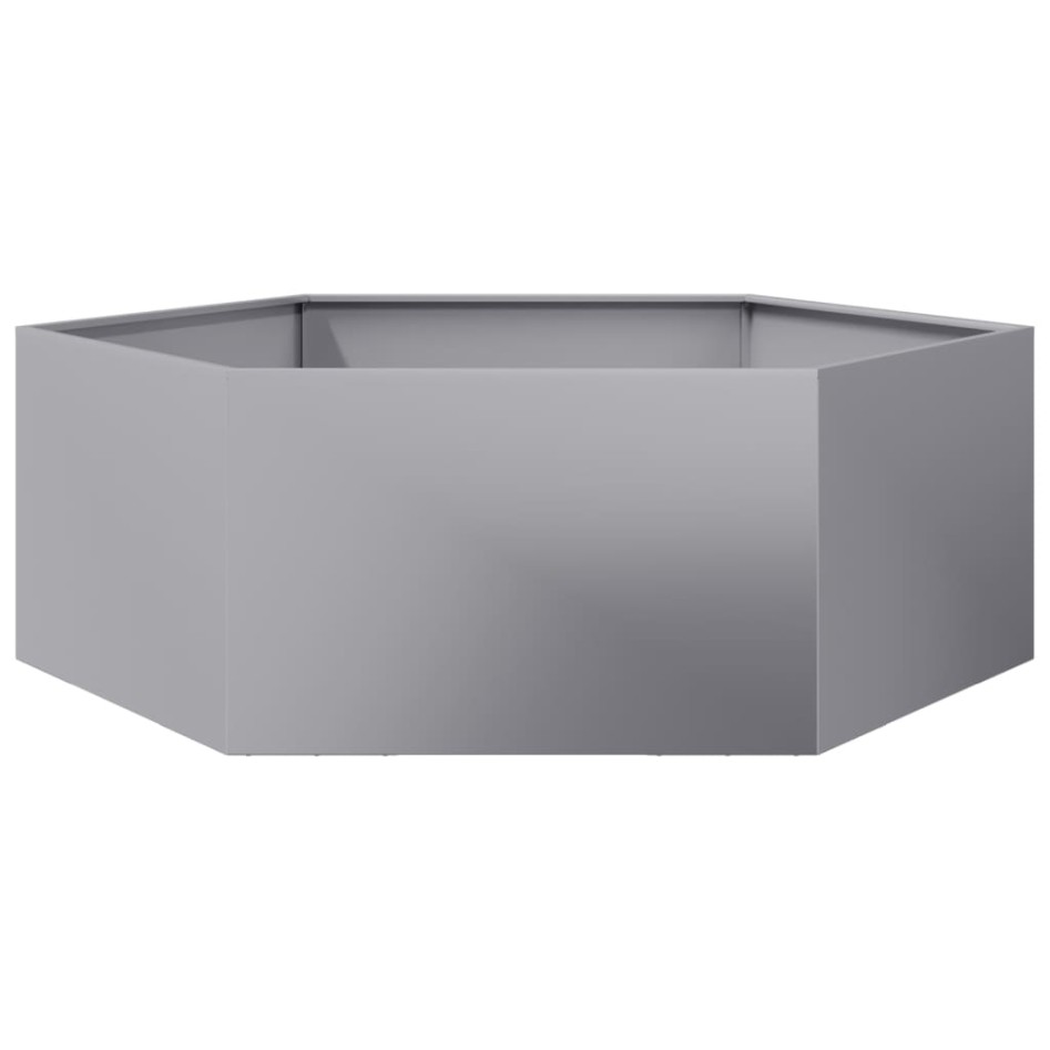 Jardinera hexagonal acero galvanizado 138x120x45