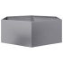 Jardinera hexagonal acero galvanizado 138x120x45