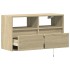 Mueble de TV de pared con luces LED roble Sonoma 80x31x45