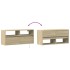Mueble de TV de pared con luces LED roble Sonoma 100x31x45