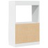 Aparador alto madera ingeniería blanco 63x33x100