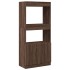 Aparador de madera de ingeniería marrón roble 63x33x140