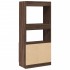 Aparador de madera de ingeniería marrón roble 63x33x140
