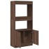 Aparador de madera de ingeniería marrón roble 63x33x140