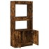 Aparador de madera de ingeniería roble ahumado 63x33x140