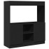 Aparador de madera de ingeniería negro 92x33x100
