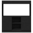 Aparador de madera de ingeniería negro 92x33x100