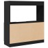 Aparador de madera de ingeniería negro 92x33x100