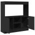Aparador de madera de ingeniería negro 92x33x100