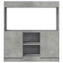 Aparador de madera de ingeniería gris hormigón 92x33x100