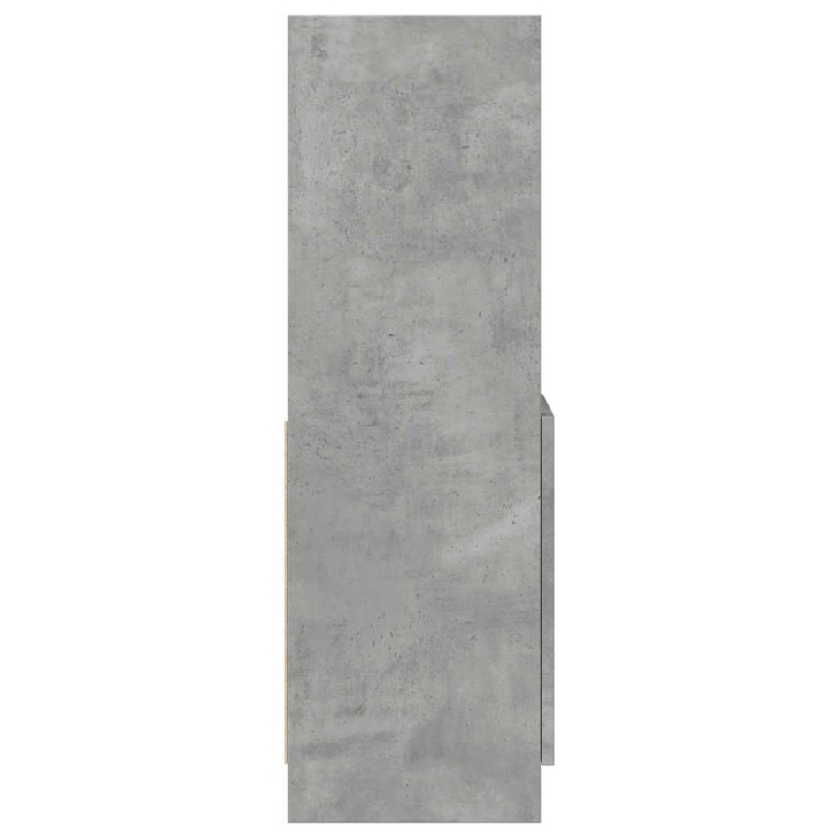 Aparador de madera de ingeniería gris hormigón 92x33x100