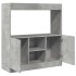 Aparador de madera de ingeniería gris hormigón 92x33x100