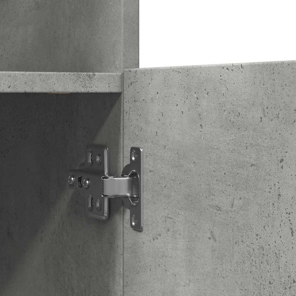 Aparador de madera de ingeniería gris hormigón 92x33x100