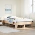 Estructura de cama sin colchón madera maciza de pino 135x190