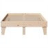 Estructura de cama sin colchón madera maciza de pino 135x190