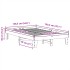 Estructura de cama sin colchón madera maciza de pino 135x190