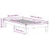 Estructura de cama sin colchón madera maciza pino 75x190