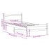 Estructura de cama sin colchón madera maciza blanca 75x190