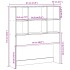 Cabecero de cama almacenaje madera maciza pino marrón 75