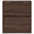 Muebles TV de pared luces LED 2 uds marrón roble 41x31x45