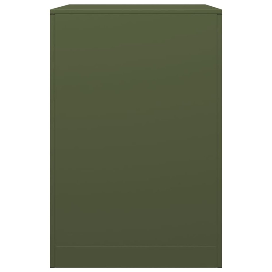 Leñero de acero verde 60x40x60