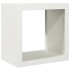 Leñero de acero blanco 60x40x60