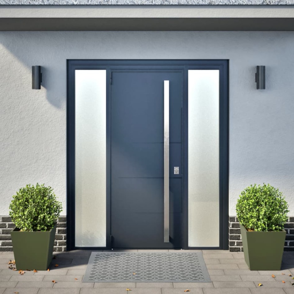 Jardineras 2 unidades acero verde oliva 40x40x40