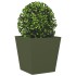 Jardineras 2 unidades acero verde oliva 40x40x40