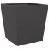 Jardineras 2 uds de acero negro 50x50x50