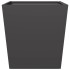 Jardineras 2 uds de acero negro 50x50x50