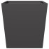Jardineras 2 uds de acero negro 50x50x50