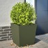 Jardineras 2 uds acero verde oliva 50x50x50