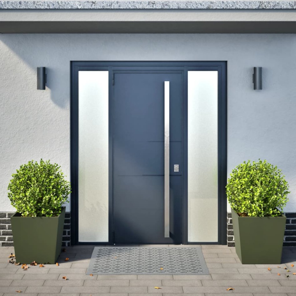 Jardineras 2 uds acero verde oliva 50x50x50