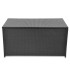 Caja de almacenaje de jardín ratán sintético negro 120x50x60