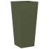 Jardinera hexagonal acero verde oliva 35x35x75