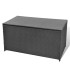 Caja de almacenaje de jardín ratán sintético negro 120x50x60
