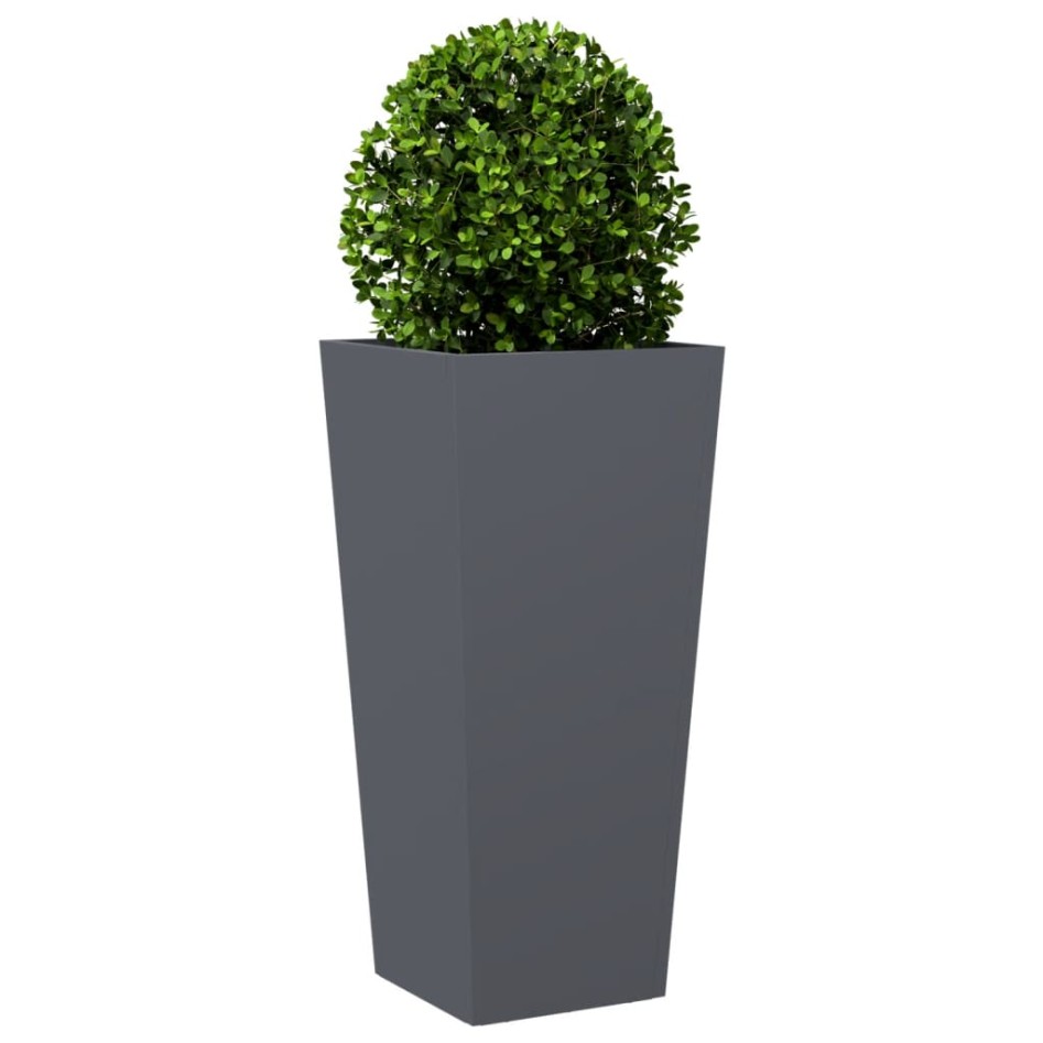 Jardinera hexagonal acero antracita 35x35x75